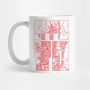 Kyoto, Kansai, Japan City Map Typography - Oriental Mug